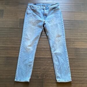 LEVIS 511 Jeans Mens Sz 34 Slim Fit Blue Light Wash Denim